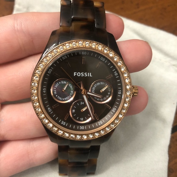 Fossil Accessories - Fossil Caleigh Multifunction Tortoise Watch
